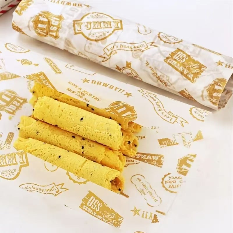 Grease-Proof Paper Sandwich Wrapping Paper Hamburger Wrapping Paper Oilpaper Food Pad Paper Hamburger Wrapping Paper Baking Oilpaper - Image 5